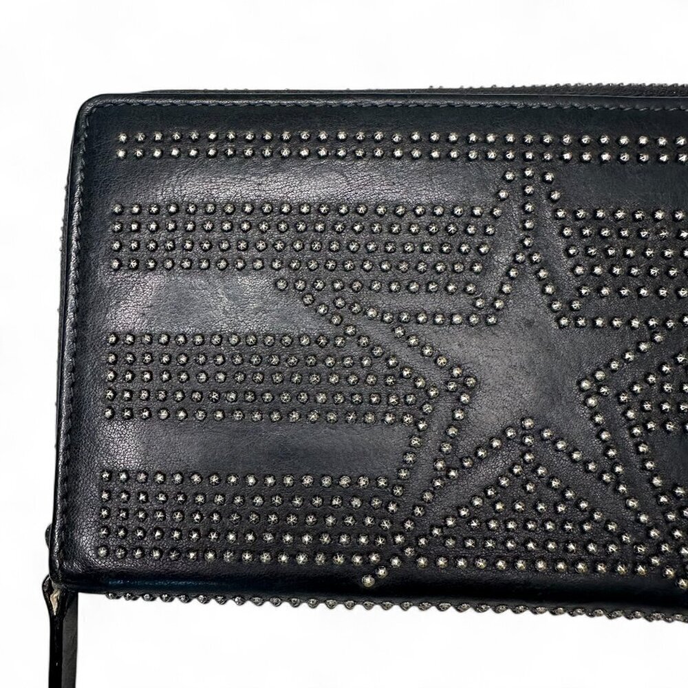 Women's Jimmy Choo Black Leather Wallet - Star Patterned Mini Studs - Picture 16 of 16